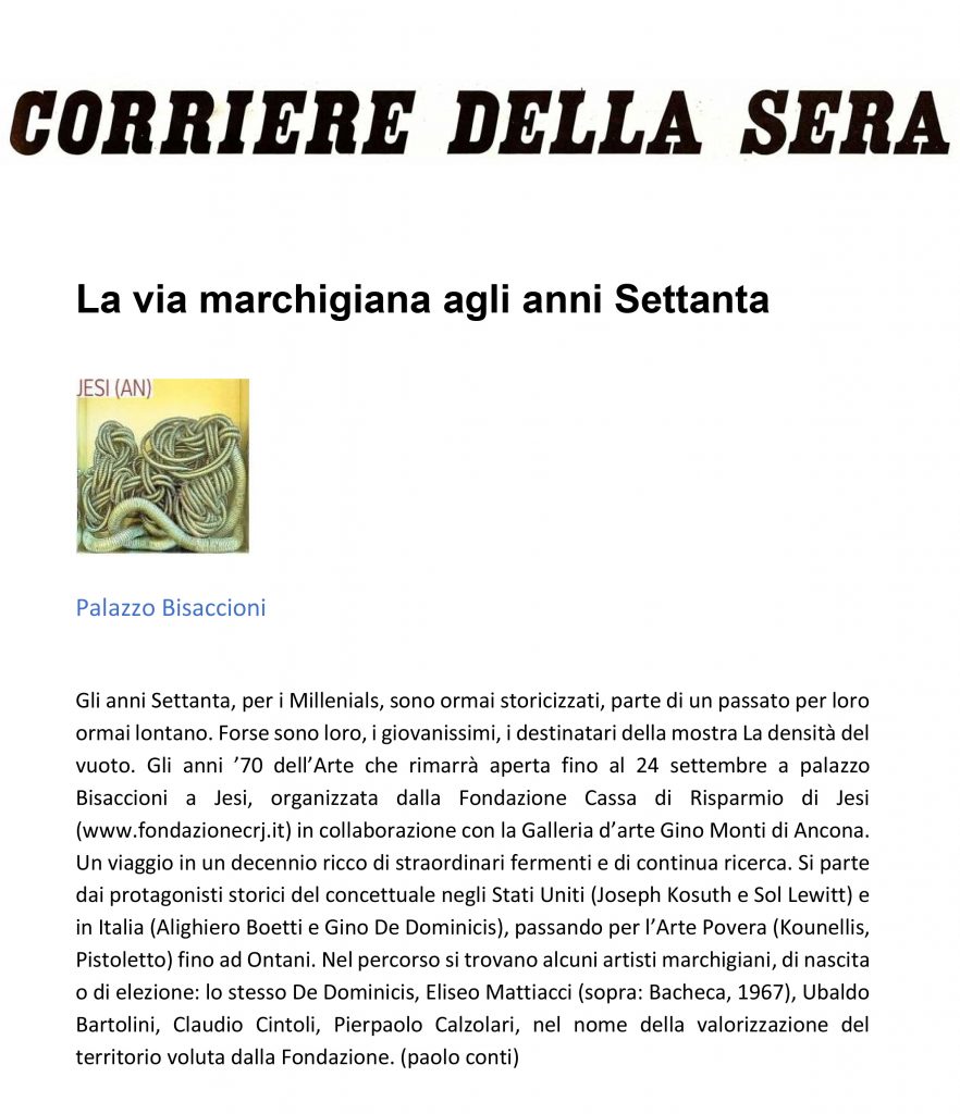 La via marchigiana agli anni Settanta